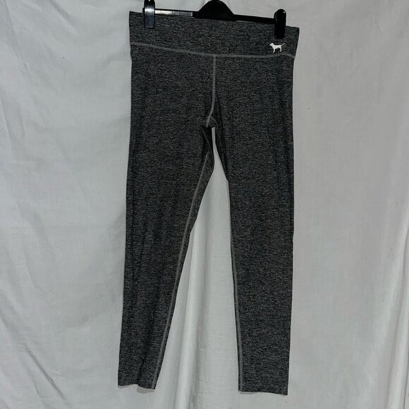 heathered gray Victoria's Secret PINK yoga leggings size large - Picture 1 of 4